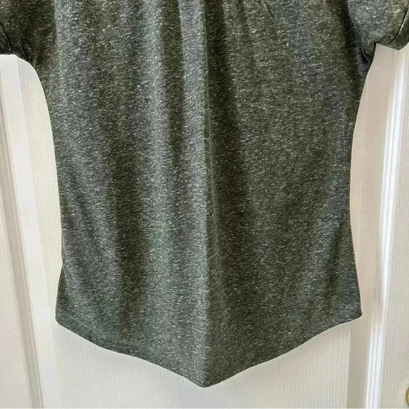 Ricki’s Linen Blend T-Shirt Loose Fit V Neck Short Sleeve Moss Green Size  XS - Picture 12 of 16